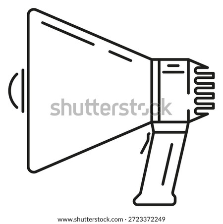 Megaphone line icon. Loud speaker. Announce symbol