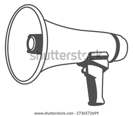 Megaphone line icon. Loud speaker black symbol