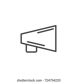 Megaphone line icon, outline vector sign, linear style pictogram isolated on white. Symbol, logo illustration. Editable stroke