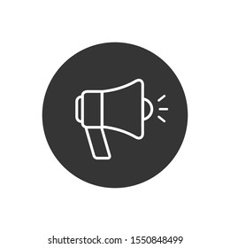Megaphone line icon. Icon megaphone Single Icon Graphic Design. Vector illustration