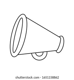 Warnmeldung der Megaphone-Vektorillustration