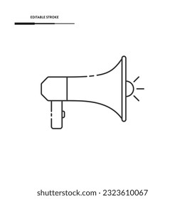 Diseño del vector de iconos de la línea Megaphone.
