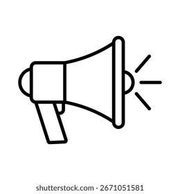 ícone de linha de megafone modelo de design de vetor ilustração vetor simples e limpa