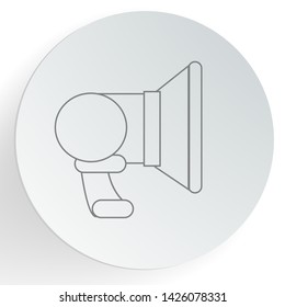 Megaphone line icon. Vector illustration.