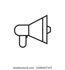 Megaphone line icon vector illustration