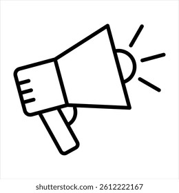 Megaphone Line Icon Vector Illustration