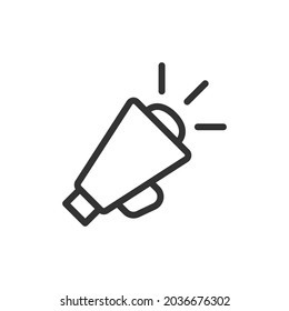 Megaphone line icon. Web symbol for web and apps. Sign design in outline style. Megaphone stroke object.