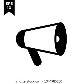 megaphone line outline with black filled new icon designs logo vector illustration template