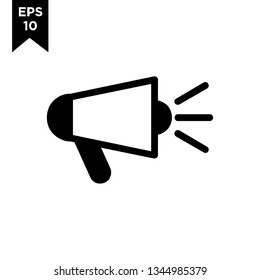 megaphone line outline with black filled new icon designs logo vector illustration template