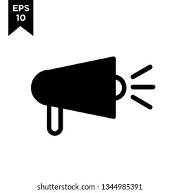 megaphone line outline with black filled new icon designs logo vector illustration template