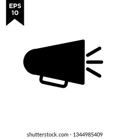 megaphone line outline with black filled new icon designs logo vector illustration template