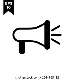 megaphone line outline with black filled new icon designs logo vector illustration template