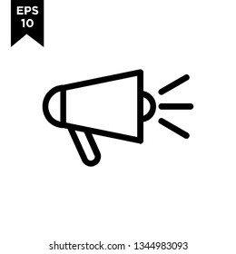 megaphone line outline new icon designs logo vector illustration template