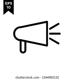 megaphone line outline new icon designs logo vector illustration template