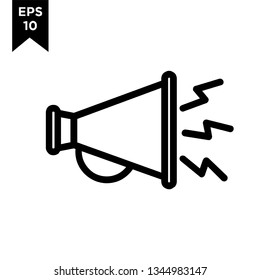 megaphone line outline new icon designs logo vector illustration template