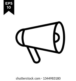 megaphone line outline new icon designs logo vector illustration template