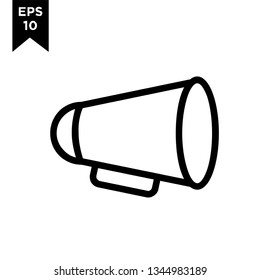 megaphone line outline new icon designs logo vector illustration template