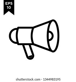 megaphone line outline new icon designs logo vector illustration template
