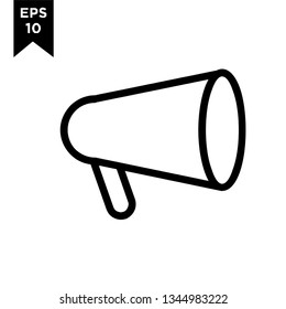 megaphone line outline new icon designs logo vector illustration template