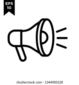 megaphone line outline new icon designs logo vector illustration template