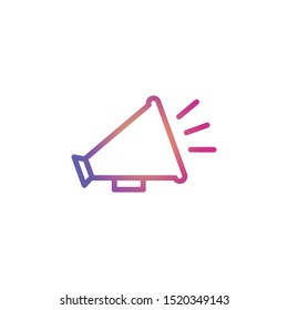 Megaphone  - Line Vector Icon