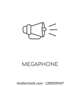 Megaphone linear icon. Megaphone concept stroke symbol design. Thin graphic elements vector illustration, outline pattern on a white background, eps 10.