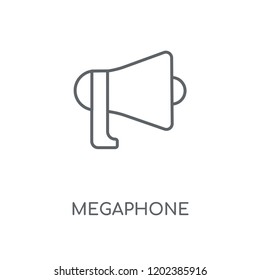 Megaphone linear icon. Megaphone concept stroke symbol design. Thin graphic elements vector illustration, outline pattern on a white background, eps 10.