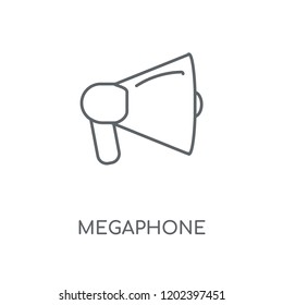 Megaphone linear icon. Megaphone concept stroke symbol design. Thin graphic elements vector illustration, outline pattern on a white background, eps 10.