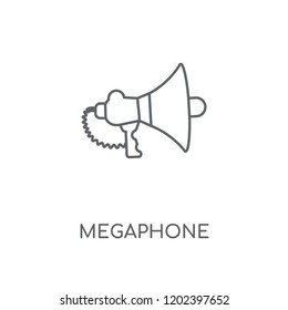 Megaphone linear icon. Megaphone concept stroke symbol design. Thin graphic elements vector illustration, outline pattern on a white background, eps 10.