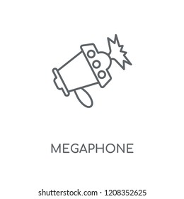 Megaphone linear icon. Megaphone concept stroke symbol design. Thin graphic elements vector illustration, outline pattern on a white background, eps 10.