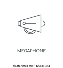 Megaphone linear icon. Megaphone concept stroke symbol design. Thin graphic elements vector illustration, outline pattern on a white background, eps 10.