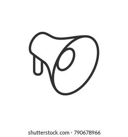 Megaphone. linear icon. Line with Editable stroke