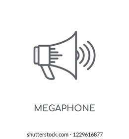 Megaphone linear icon. Modern outline Megaphone logo concept on white background from Marketing collection. Suitable for use on web apps, mobile apps and print media.