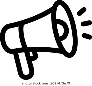 megaphone lineart icon. Design is Suitable for Web Page, Mobile App, UI, UX and GUI design.