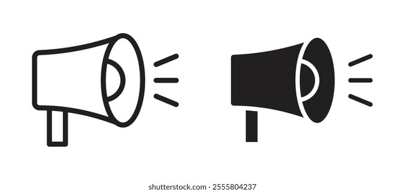 Megaphone liner icon vector set.
