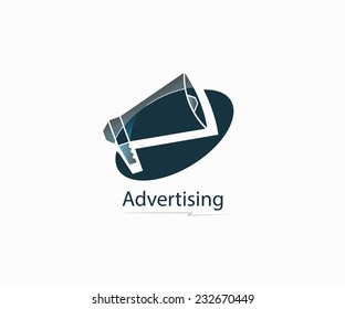 Megaphone Logo For Advertising
