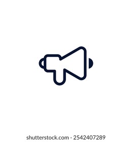 Modelo de design de logotipo Megaphone. altifalante ícone vetor.