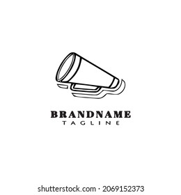 plantilla de diseño de icono de logotipo megaphone ilustración de vector aislado negro