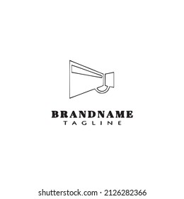 Design-Vorlage für das Megaphon-Logo Schwarz, moderne einzelne Vektorgrafik