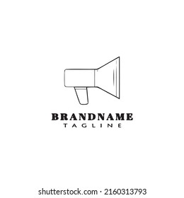 Design-Vorlage für das Megaphon-Logo Schwarz, moderne einzelne Vektorgrafik