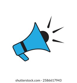 Megaphone logo icon illustration flat