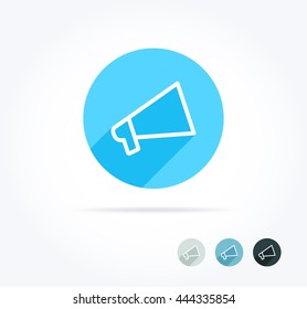 Megaphone Long Shadow Icon
