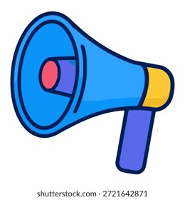 Diseño de Plantilla de Ilustración vectorial de advertencia de atención de altavoz de megáfono