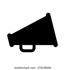 Megaphone loudspeaker or advertising flat vector icon for apps and websites