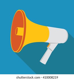 Megaphone. Loudspeaker as announcement icon. Vector illustration.