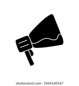 Megaphone loudspeaker black hand drawn icon