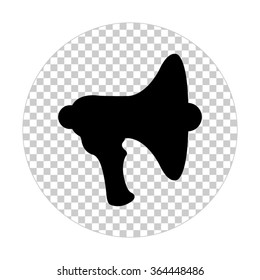 Megaphone; loudspeaker -  black vector icon