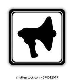 Megaphone; loudspeaker -  black vector icon