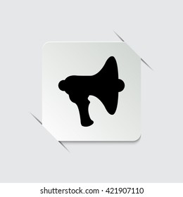 Megaphone; loudspeaker -  black vector icon