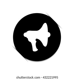 Megaphone; loudspeaker  - black vector icon